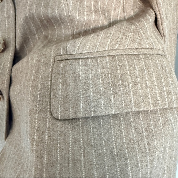 Escada Ermenegildo Zegna Beige Pinstripe Blazer - Picture 6 of 13